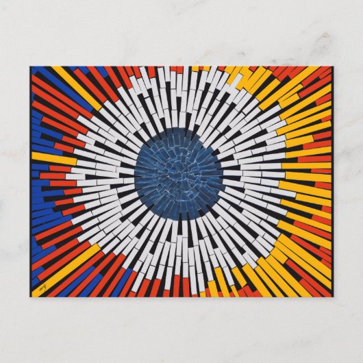 Abstract in tape—Starburst Briefkaart (Voorkant)