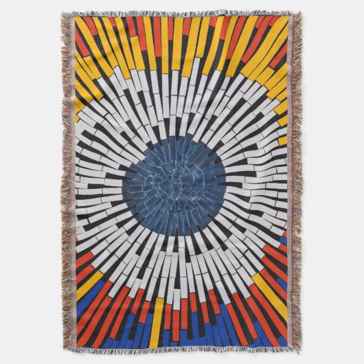 Abstract in tape—Starburst Deken (Voorkant Verticaal)