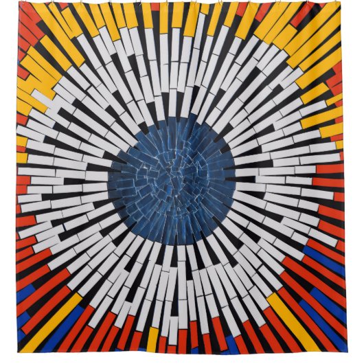 Abstract in tape—Starburst Douchegordijn (Voorkant)