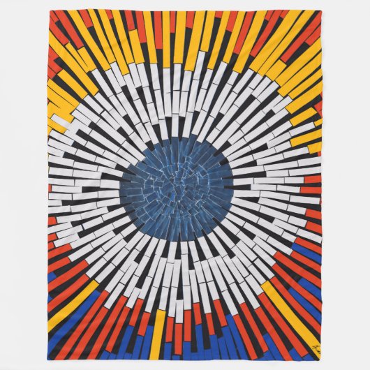 Abstract in tape—Starburst Fleece Deken (Voorkant)