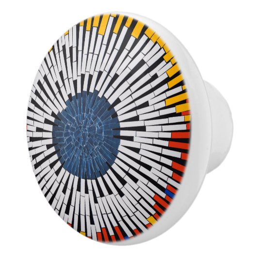 Abstract in tape—Starburst Keramische Knop (Rechts)