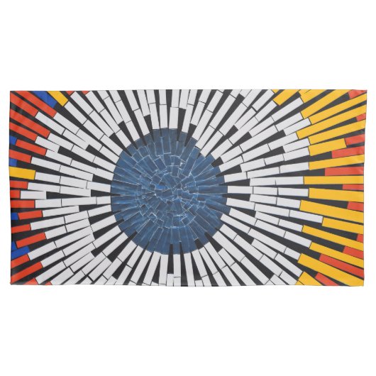 Abstract in tape—Starburst Kussensloop (Voorkant-Links)