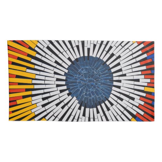 Abstract in tape—Starburst Kussensloop (Achterkant-Rechts)