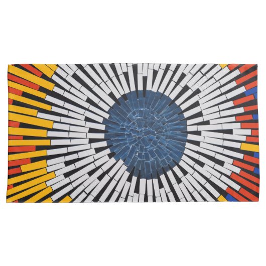 Abstract in tape—Starburst Kussensloop (Voorkant-Rechts)