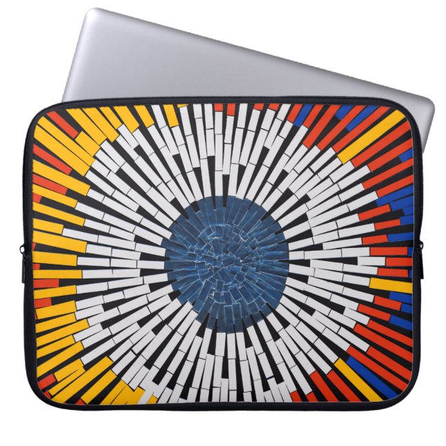 Abstract in tape—Starburst Laptop Sleeve (Voorkant)