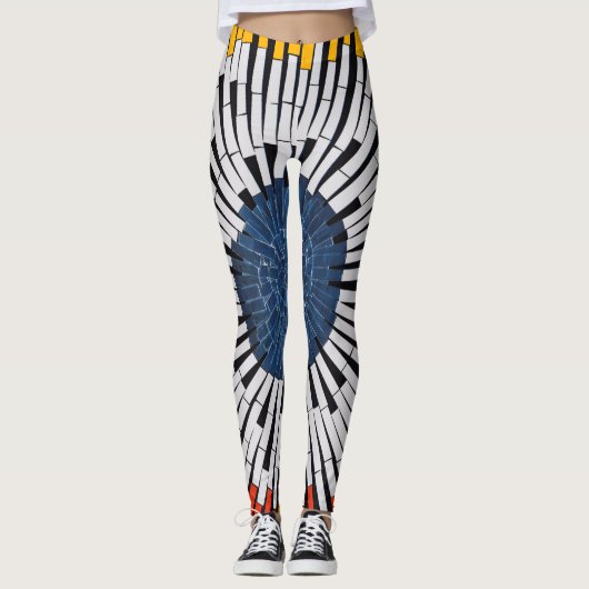 Abstract in tape—Starburst Leggings (Voorkant)