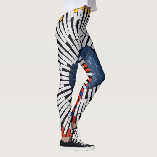 Abstract in tape—Starburst Leggings (Rechts)