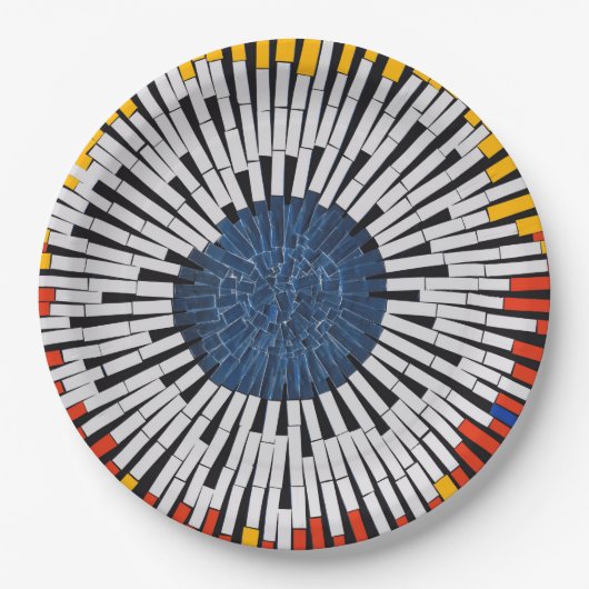 Abstract in tape—Starburst Papieren Bordje (Voorkant)