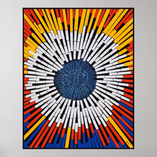 Abstract in tape—Starburst Poster (Voorkant)