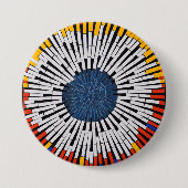Abstract in tape—Starburst Ronde Button 7,6 Cm (Voorkant)