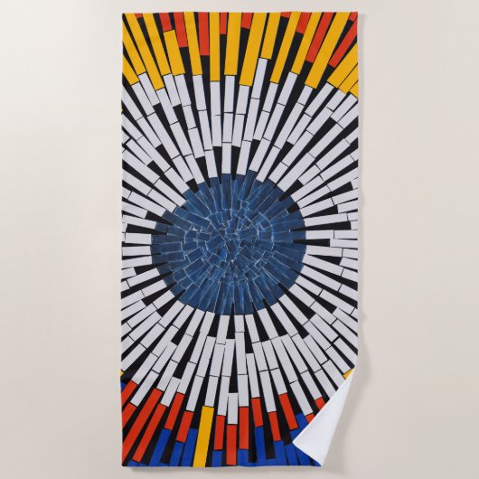 Abstract in tape—Starburst Strandlaken (Voorkant)