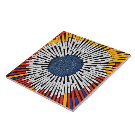 Abstract in tape—Starburst Tegeltje (Zijkant)