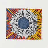 Abstract in tape—Starburst Wandkleed (Voorkant (horizontaal))