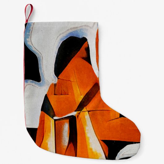Abstract in the style of modern cubism based on th kleine kerstsok (Voorkant)
