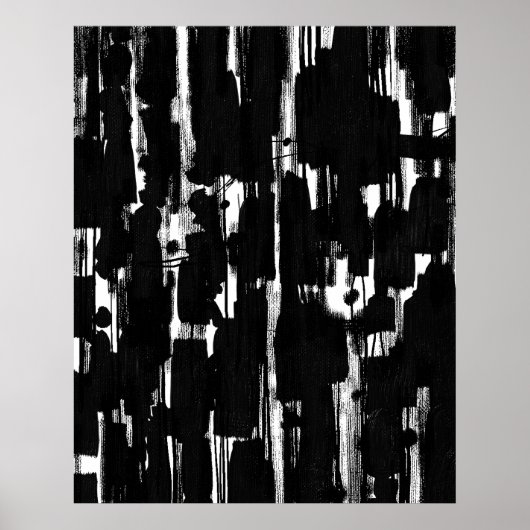Abstract in zwart poster (Voorkant)