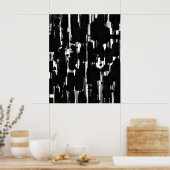 Abstract in zwart poster (Keuken)