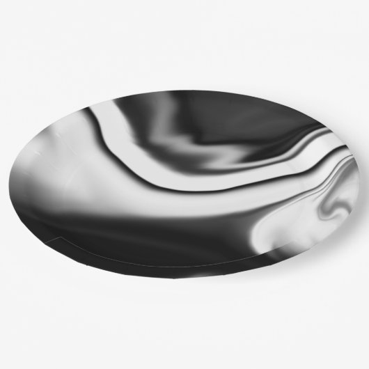 Abstract in zwart-wit papieren bordje (Gekanteld)
