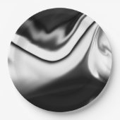 Abstract in zwart-wit papieren bordje (Voorkant)