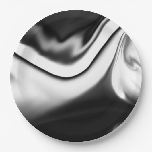 Abstract in zwart-wit papieren bordje (Voorkant)