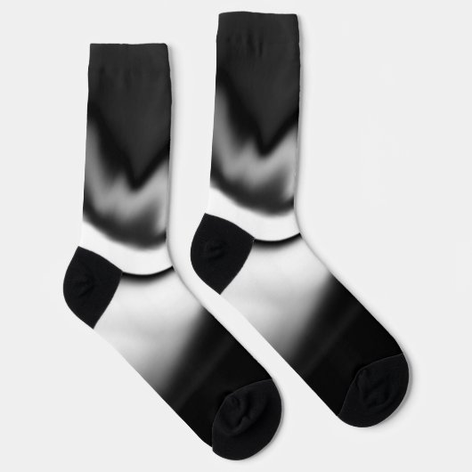 Abstract in zwart-wit sokken (Rechts)