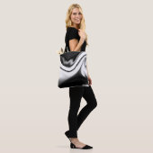 Abstract in zwart-wit tote bag (Op model)