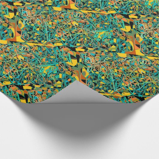 abstract Indiase look bakstenen patroon sari desig Cadeaupapier (Hoek)