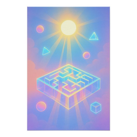 Abstract Indie spel 2025 Perfect Poster (Voorkant)