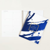 Abstract Indigo Blauw penseelstreken Afspraakboek Planner (Display)