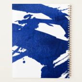 Abstract Indigo Blauw penseelstreken Afspraakboek Planner (Achterkant)