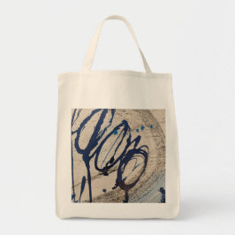 Abstract Indigo en Beige Tote Bag