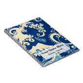 Abstract Indonesian Batik Wave Notitieboek (Rechterzijde)