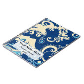 Abstract Indonesian Batik Wave Notitieboek (Linkerzijde)