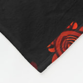 Abstract Indonesisch batik rood bloemmotief Fleece Deken (Hoek)