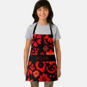 Abstract Indonesisch batik rood patroon Schort (Insitu)