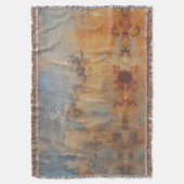 Abstract Industrieel Blauw Grijs Terra Cotta Deken (Voorkant Verticaal)