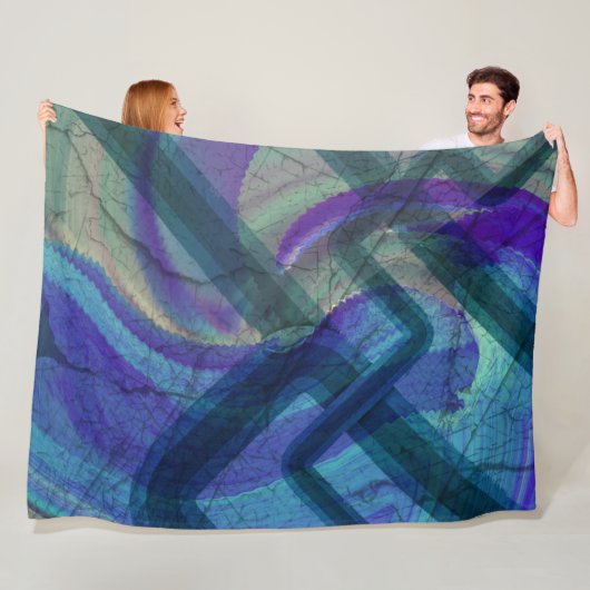 Abstract industrielandschap fleece deken (In situ)