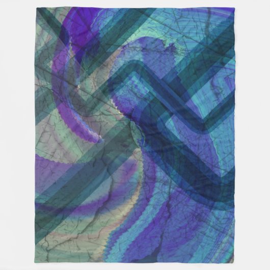 Abstract industrielandschap fleece deken (Voorkant)