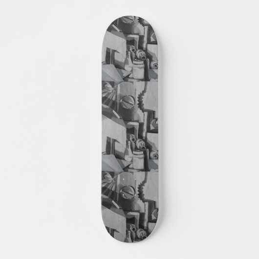 Abstract industriële afbeelding persoonlijk skateboard (Voorkant)