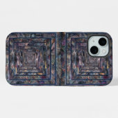 Abstract Infinity Pattern iPhone 15 Plus Hoesje Case (Achterkant horizontaal)