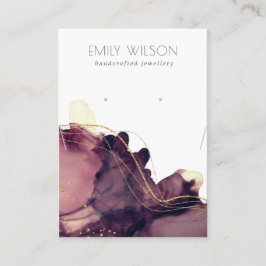 Abstract Ink Gold Maroon Ketting Verdien beeldsche Visitekaartje