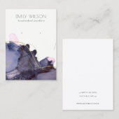 Abstract Ink Gold Navy Ketting Earning Display Visitekaartje (Voorkant / Achterkant)