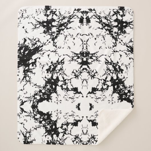 Abstract Ink Splatter Sherpa Blanket  Deken (Voorkant)