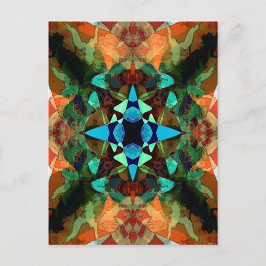 Abstract inktpatroon briefkaart (Voorkant)