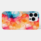 Abstract inktpatroon iPhone hoesje (Achterkant horizontaal)