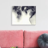 Abstract inktschilderij op grijs papier. canvas afdruk (Insitu (Woonkamer))