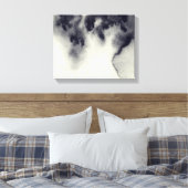 Abstract inktschilderij op grijs papier. canvas afdruk (Insitu (Slaapkamer))