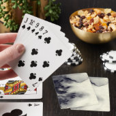 Abstract inktschilderij op grijs papier. speelkaarten (Insitu)