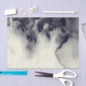 Abstract inktschilderij op grijze papiertextuur. tissuepapier (Craft)