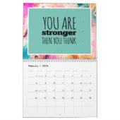 Abstract Inspirerend van de Verfdraai Citaten Mono Kalender (Feb 2026)