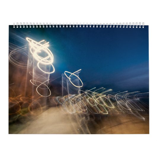 Abstract Intentional Camera Movement Night Light T Kalender (Hoes)